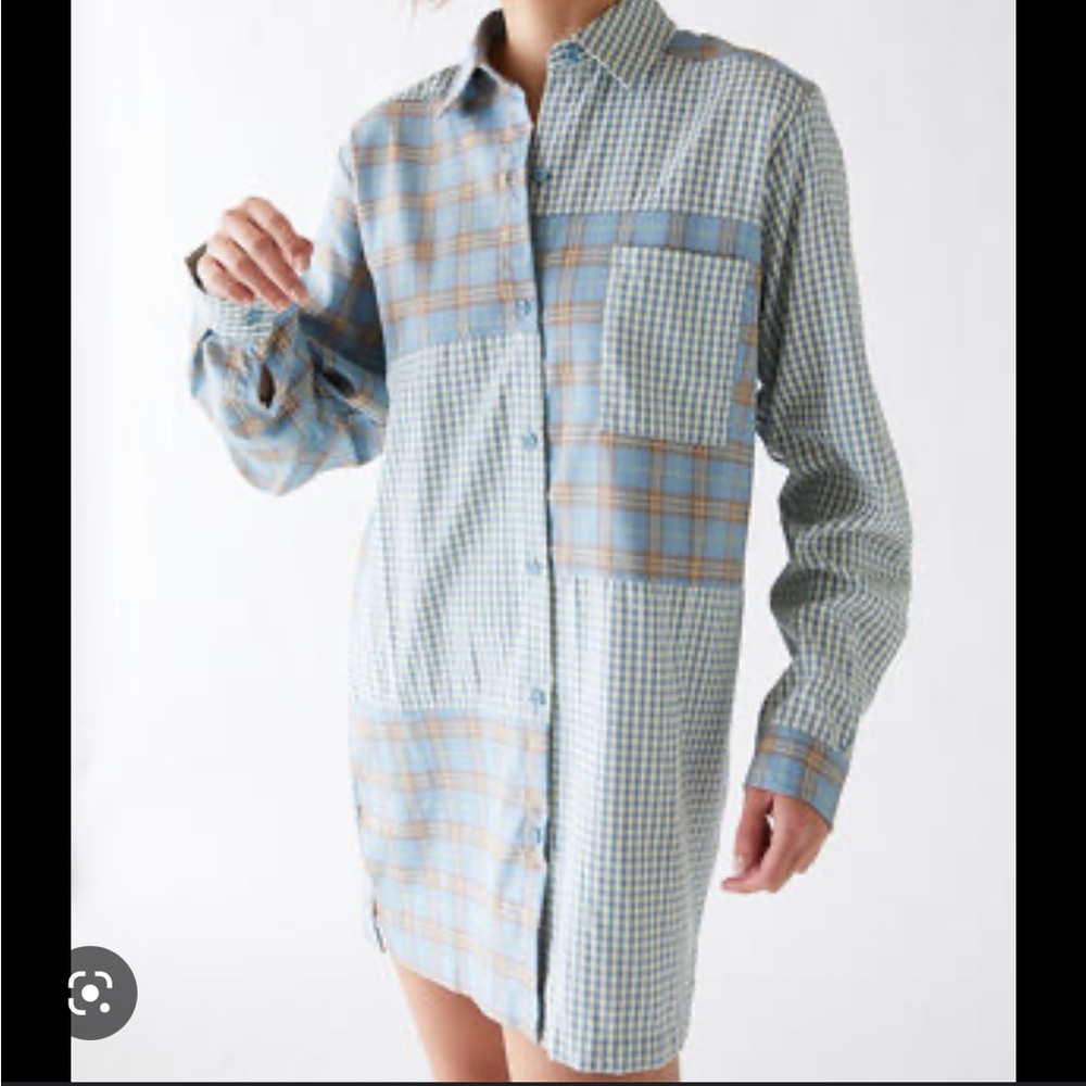 The Ragged Priest - patch work shirt dress